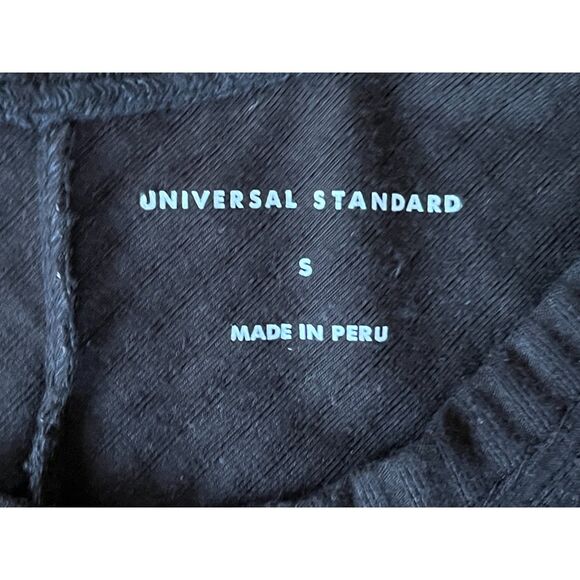 UNIVERSAL STANDARD Black Ribbed Made in Peru Midi Dress Women's Size Small - Picture 4 of 8